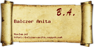 Balczer Anita névjegykártya